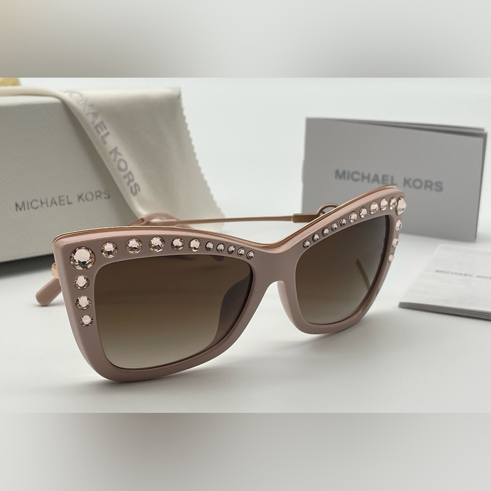 Michael Kors Pink Crystal Cat Eye Sunglasses - Picture 8 of 16